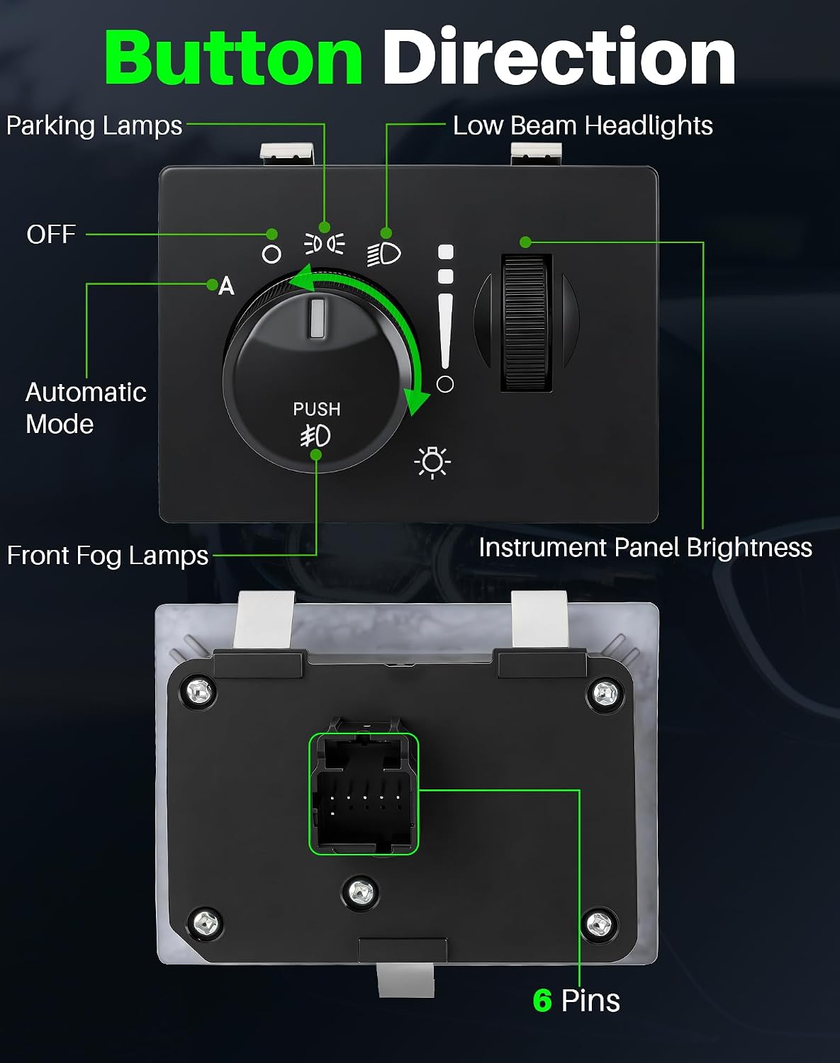 4602348AA Headlight Switch for 2008-2011 Dodge Challenger Charger