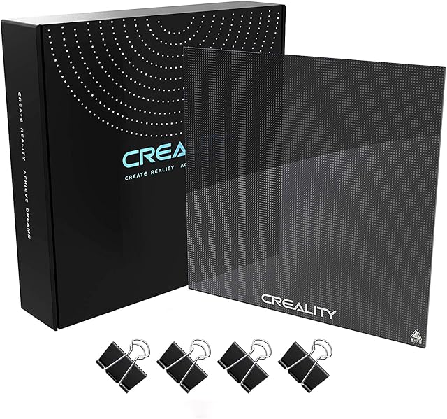 Creality Ender 3 Glass Bed Upgraded 3D Printer Tempered Glass Plate Build Surface for Ender 3/Ender 3 Pro/Ender 3 V2/Ender 5, 235x235x4mm