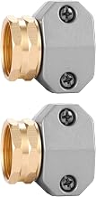 Zinc and Aluminum Female Coupling, Fits All 5/8-Inch and 3/4-Inch Garden Hose Repair Fitting, 2 Pack