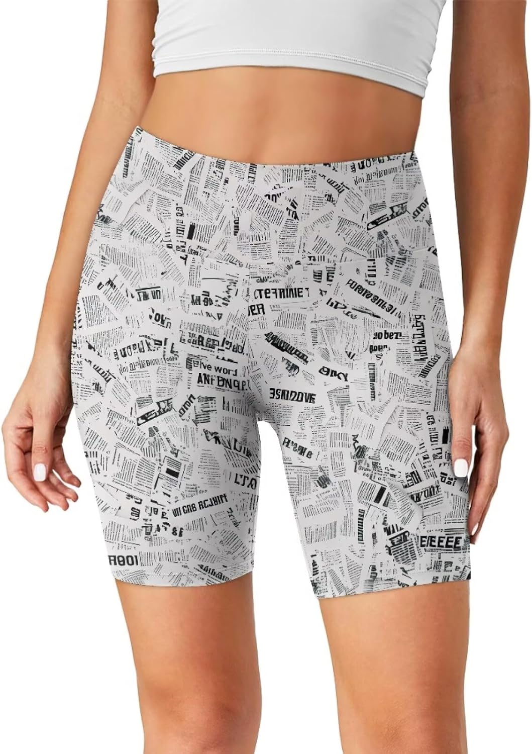 Modysero Biker Yoga Shorts High Waisted Tummy Control Biker Shorts for Womens Elastic Yoga Pants for Ladies