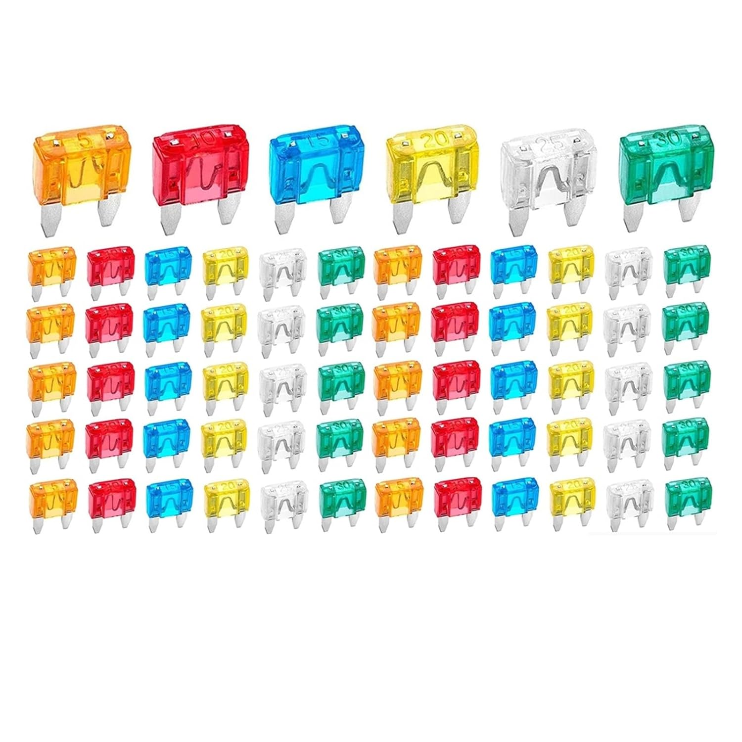 60-300pcs Cars Truck Fuse Mixed Set Kit Car Assortment Blade Replacement 5/10/15/20/25/30A(240PCS)