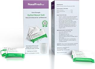 NASALFRESH MD Extra Strength Xylitol Nasal Rinse Packets - 7.5g Clinical Based Formula for Sinus Relief, Congestion, Allergies - pH Balanced, Drug-Free - 30 Individually Wrapped Pre-Measured Sachets