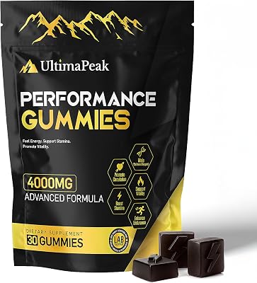 Shilajit Gold Gummies for Men &ndash; 4000mg with Ashwagandha, Black Maca, Ginger Root, Honey Goat Weed, L-Arginine &ndash; Daily Energy, Stamina, Vitality Support, Himalayan Shilajit Herbal Supplement, 30 Count