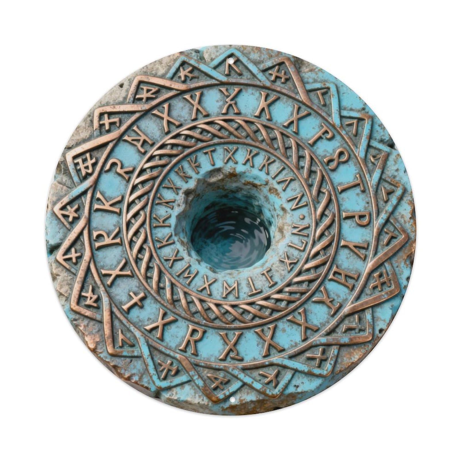Celtic Aaron Holy Spring Ogham Rune Metal Tin Sign Plaque
