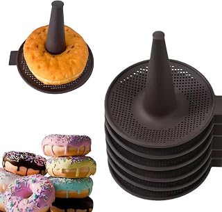 Bagel Molds for Baking,Silicone Donut Pan Set,6 Pieces Donut Molds for Air Fryer Oven, Non-stick Pastry Mold for Bagel and Doughnut Cake Mousse,Easy Install Easy to Use