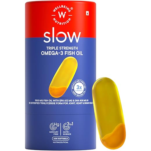 Wellbeing Nutrition Omega 3 Fish Oil 1500mg 60 Softgels