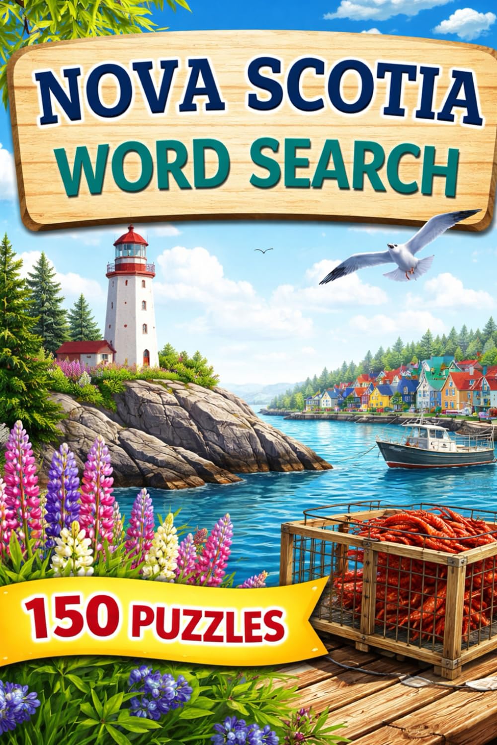 Nova Scotia Word Search: Explore Nova Scotia Through 150 Relaxing Word Search Puzzles Inspired by Coastal Towns and Iconic Landmarks (Canadian Tourist Attractions Word Search)