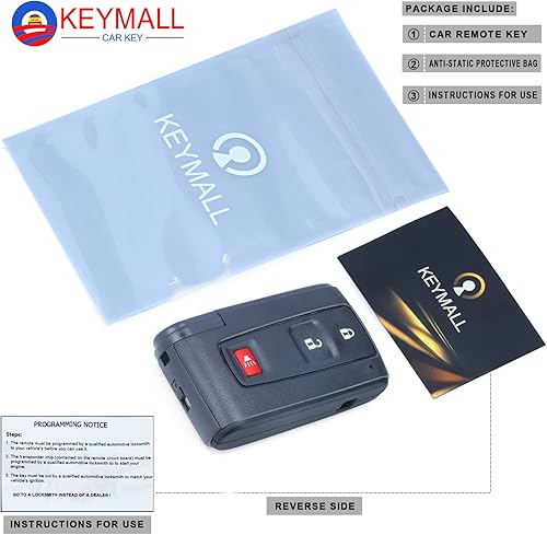 Miniatura 8 de Reemplazo del transmisor remoto de entrada sin llave inteligente para Toyota Prius 2004-2009 con 3 botones Preguntar 312MHz 4D69 Chip (FCCD: