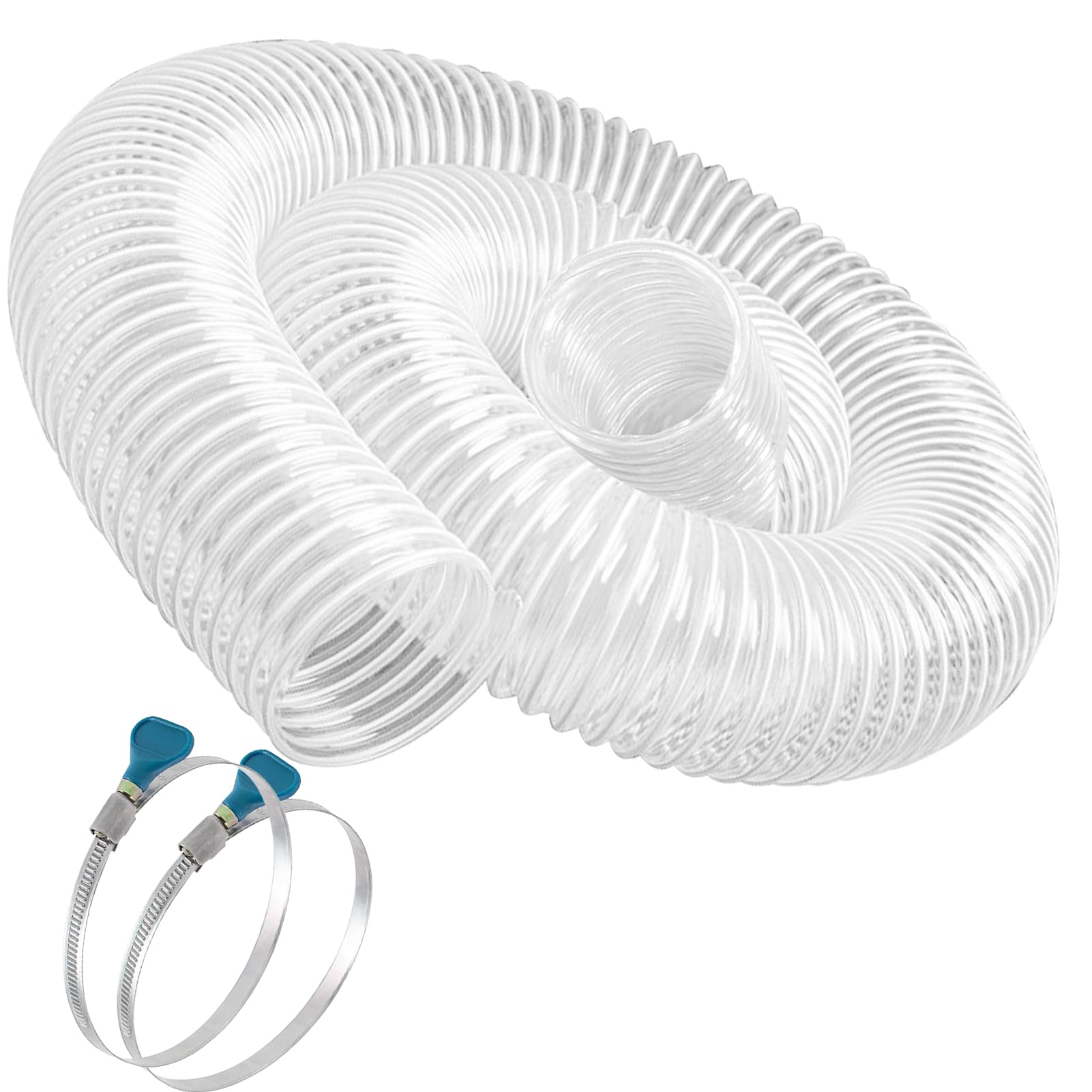 Tuyau de collecte de poussière en PVC lourd 6,3 cm x 1,5 m transparent pour atelier