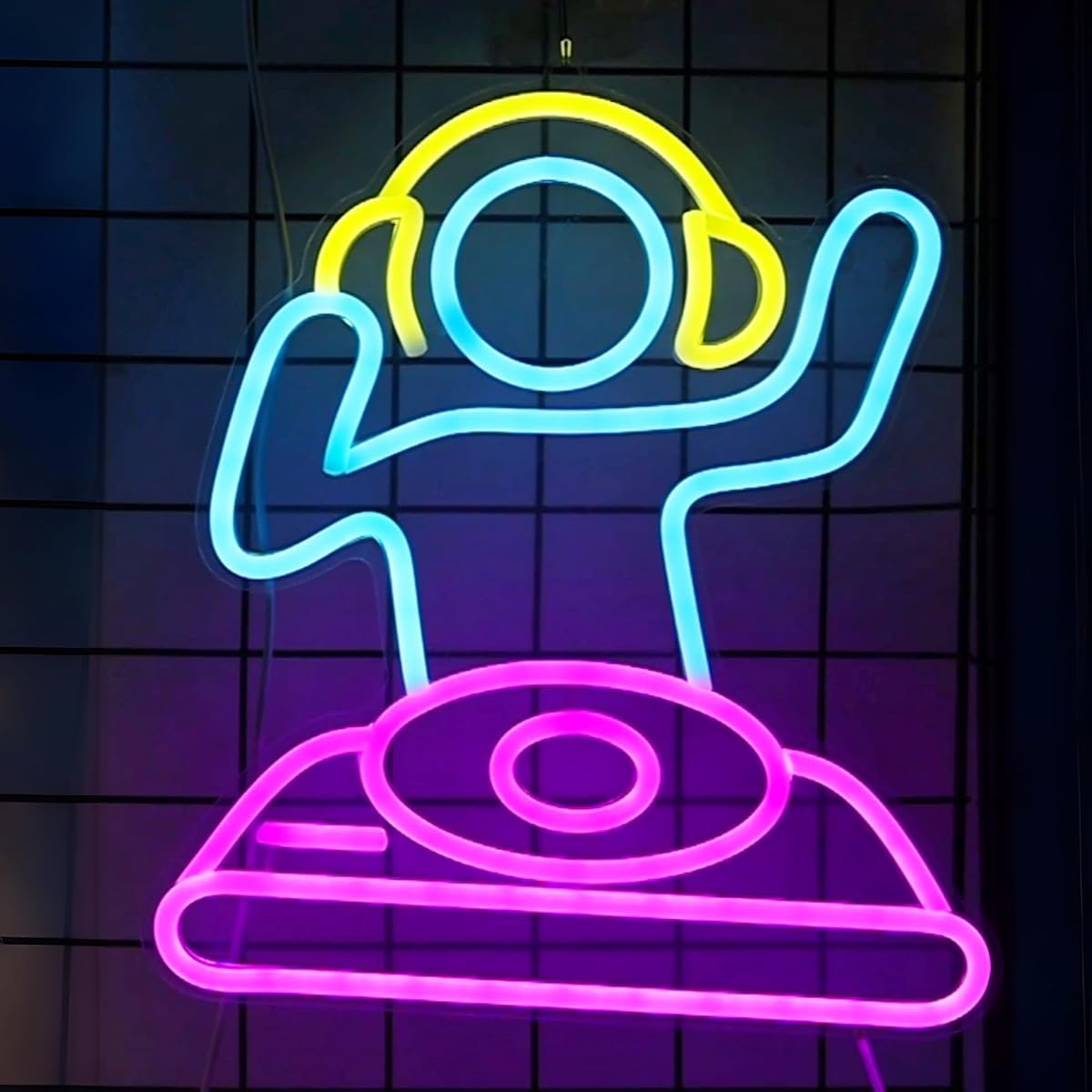 Letrero de neón genial para decoración de pared. Anywin DJ Player Letreros de neón USB Luces LED con regulable para decoración de bar, decoración de neón, regalos para cumpleaños, fiesta para dormitorio, sala de estar, bar, sala de juegos, cueva de hombres