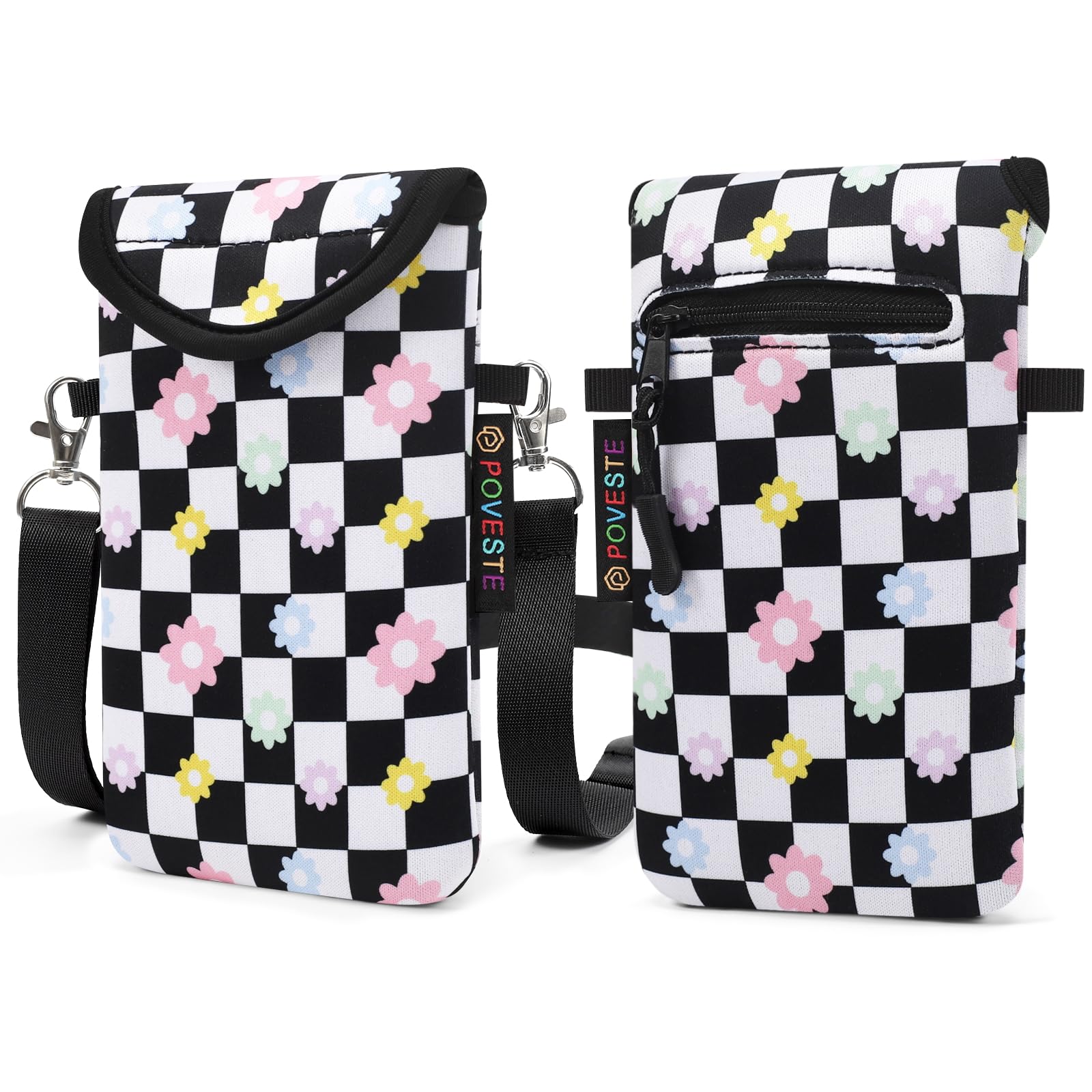 Flap Closure Secure Cell Phone Bag with Card Pocket for iPhone &amp; Samsung