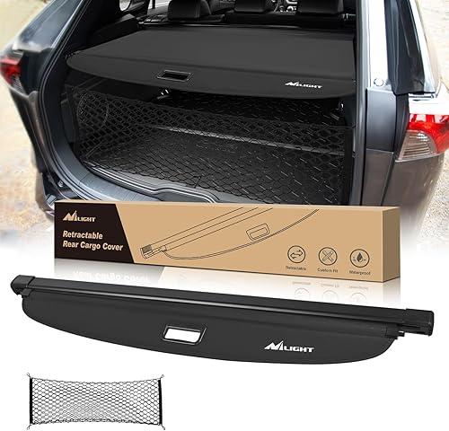 Vista 37 de Nilight Cubierta de carga para maletero para Toyota RAV4, accesorios 2013 2014 2015 2016 2017 2018, cubierta de seguridad retráctil para carga