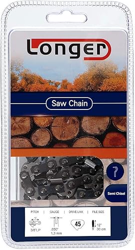 Miniatura 10 de Jeremywell Hoja de cadena de motosierra S40 de 10 pulgadas, 40 eslabones de transmisión de 38 pulgadas, paso LP de 0.050 pulgadas, calibre 0.050