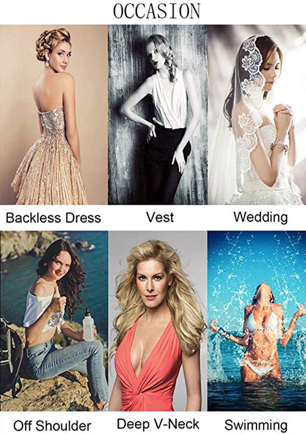 Women Silicone Bra Inserts—Honeycomb Silicone Bra Inserts Chest Pads for Swimsuits & Bikini Push Up Booster Pads - Image 7