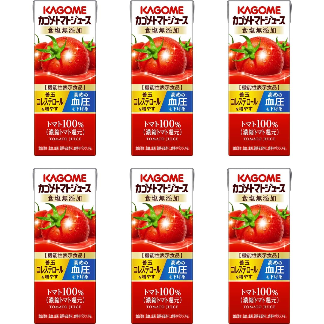Kagome Tomato Juice No Salt 6.76floz(200ml) Pack Of 6 Tomato 100%