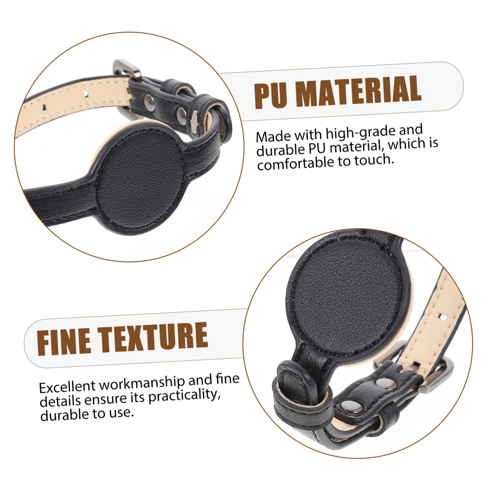 Kisangel 5piezas Collar De Seguridad para Gatos y Perros Pequeños Diseño De Localizador Collar Decorativo De PU para Mascotas Resistente y Ligero para Uso Exterior