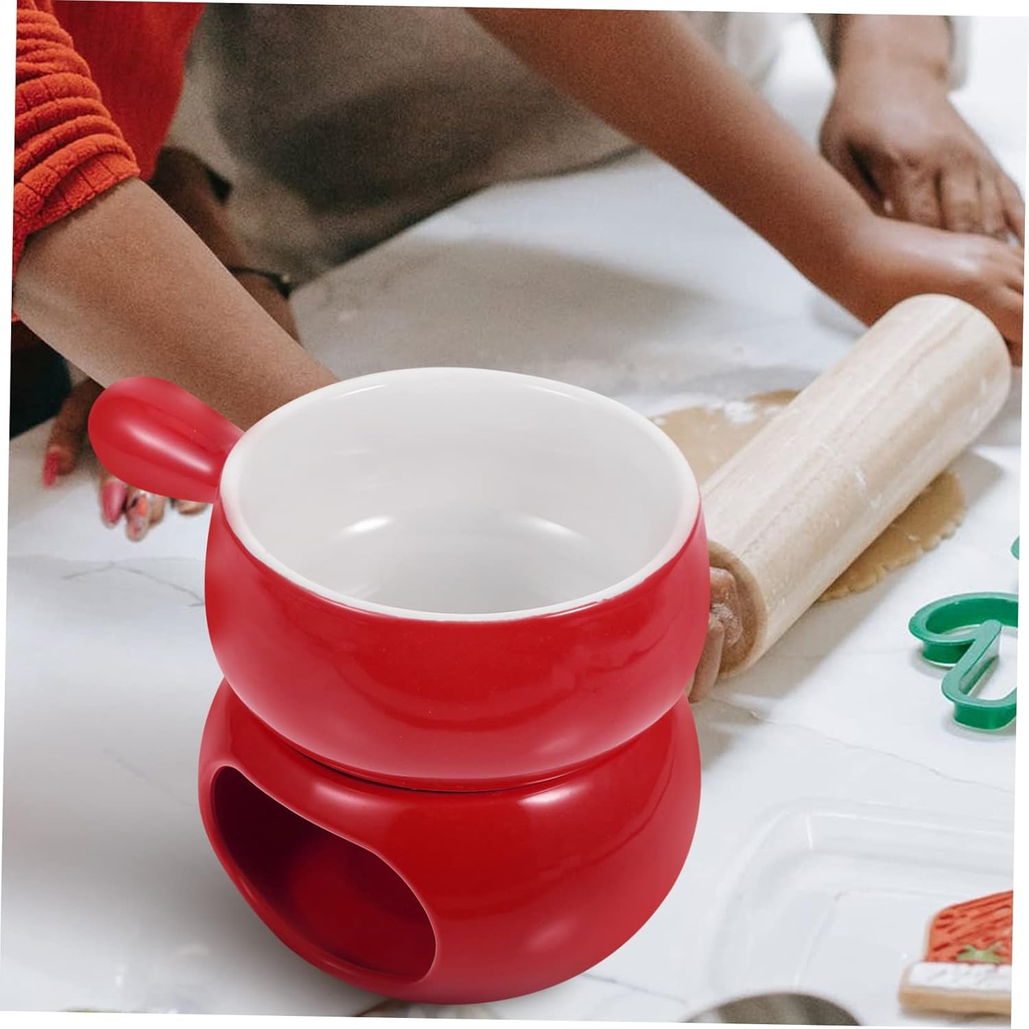 Butter Cheese Ceramic Heating Stove Chocolate Pots Electric Fondue Maker Easy to Clean Enjoy Baking Cooking Fun