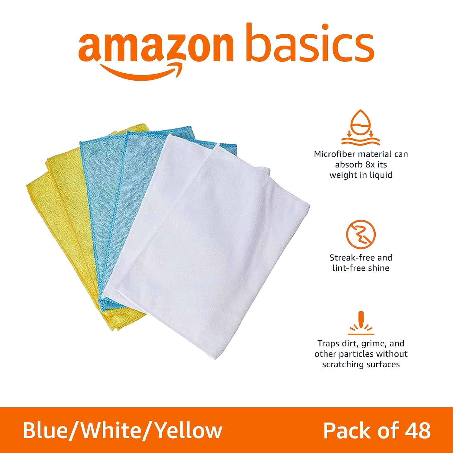Amazon Basics Microfiber Cleaning Cloths, Reusable - Image 2