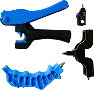 Perforador Riego por Goteo 4 en 1 — Sacabocados para Manguera 16/20 mm y Punzón Manual 3–4 mm con Herramienta de Inserción de Conectores