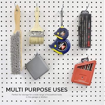 HAWK IMPORTERS, INC Dovetail 100-Piece 8 (20.3 cm) Double Prong Hooks | Galvanized Steel, 1/8 (0.3 cm) Thick | Ideal for Retail Displays & Workshops | Bulk Packaging for Offices & Home Decor