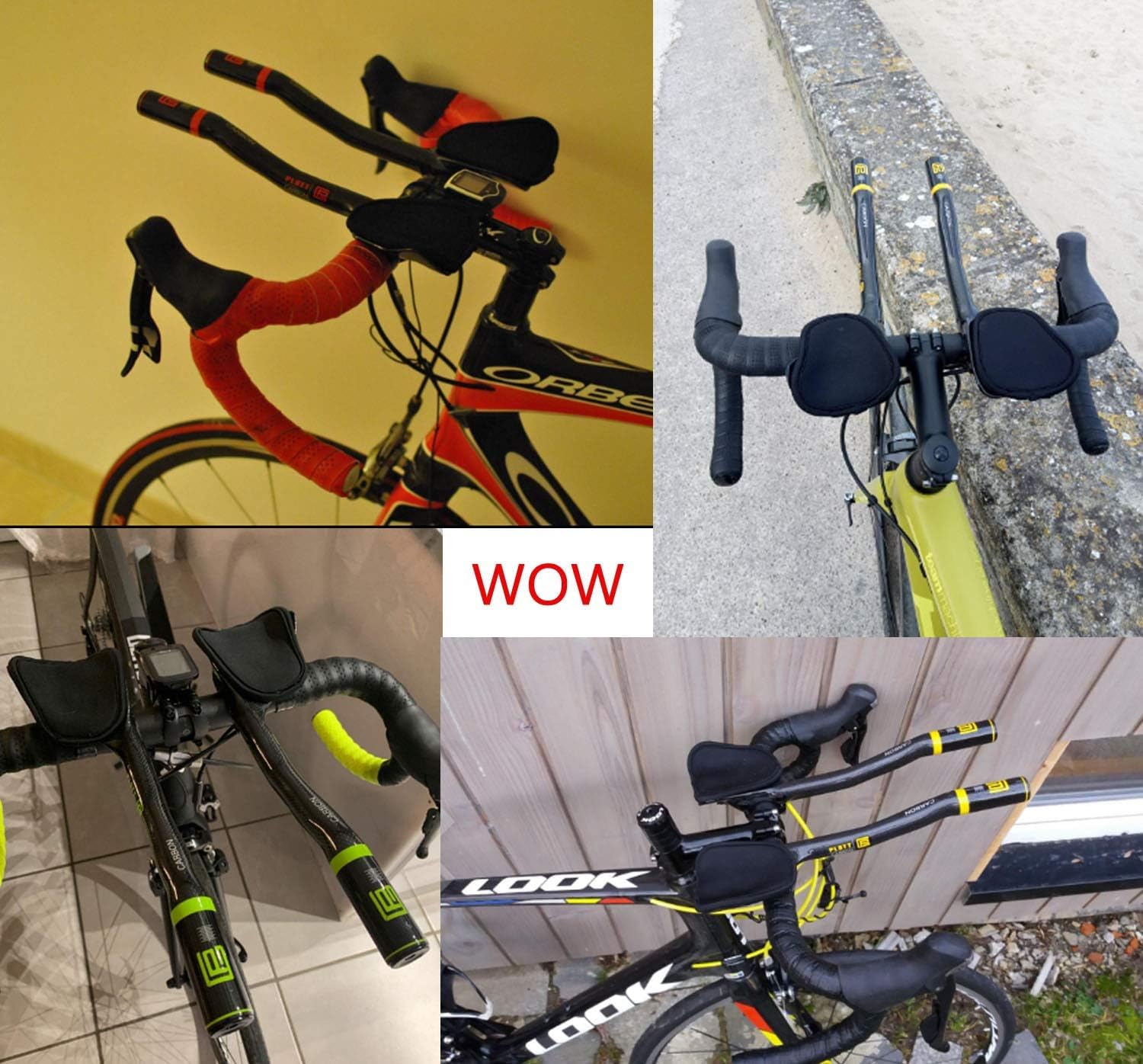 PLATT Manubrio per bicicletta 31,8, manubrio in carbonio da corsa/triathlon, manubrio aerobar, 3K, lucido