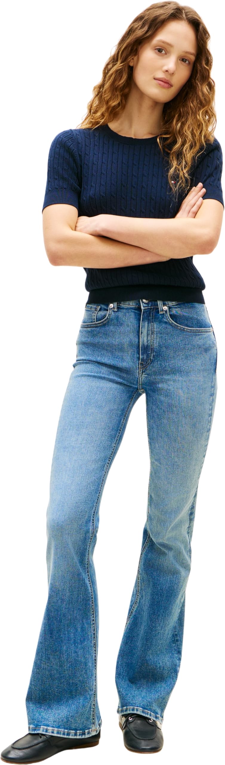Tommy Hilfiger Damen Bootcut DNM Finn Flare Rw Ww0ww48570