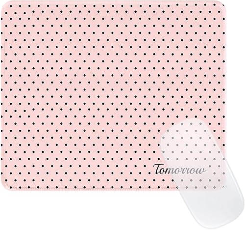 Miniatura 36 de Bonita alfombrilla de ratón rosa, alfombrilla de ratón con patrón retro a cuadros, diseño de alfombrilla de ratón cuadriculada impermeable estética