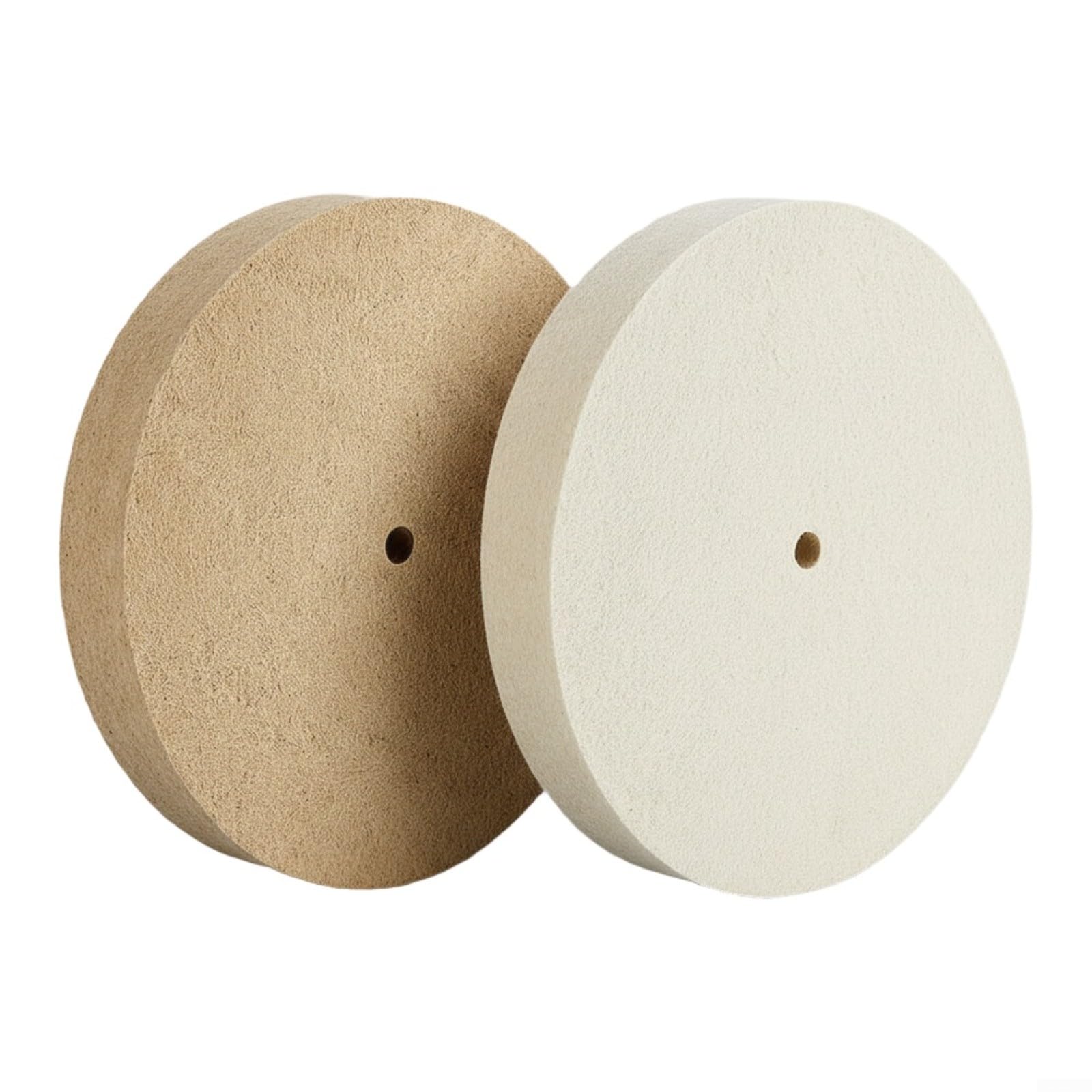 Disco piatto per lucidatura in lana, 250 mm x 40 mm, in feltro fine e grossolano, per metallo, acciaio inossidabile, plastica e legno, per finitura superficiale in officina e progetti fai