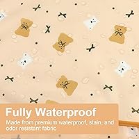 Vista 3 de Accmor Paquete de 4 baberos de manga larga, baberos impermeables para bebé de 6 a 36 meses