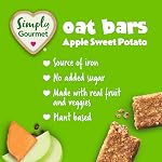 Simply Gourmet Toddler Snacks Oat Bars, Apple Sweet Potato, No Added Sugar, 8 Boxes (40 Individually Wrapped Bars)