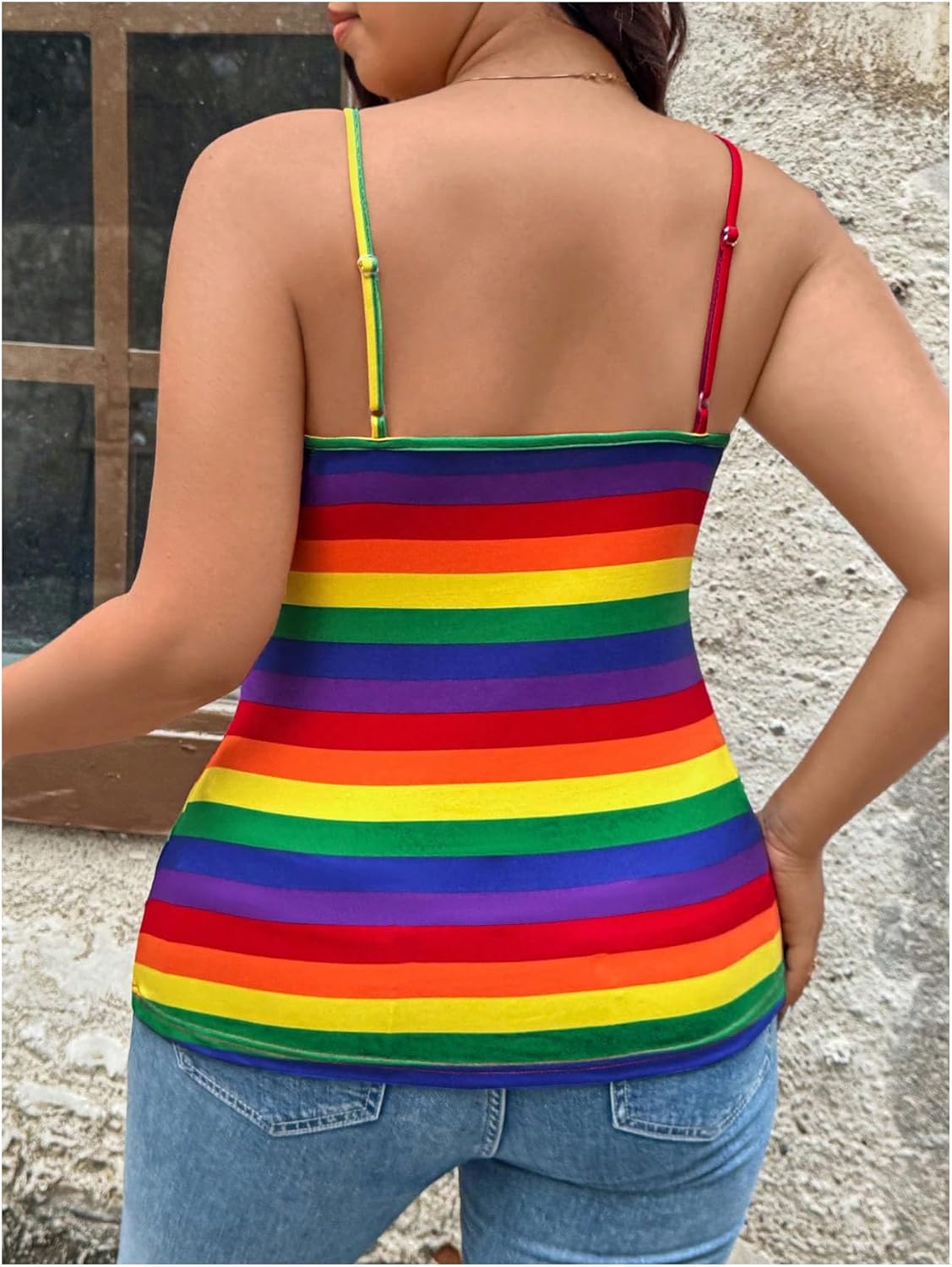 Floerns Women's Plus Size Criss Cross Sleeveless Cami Top Spaghetti Strap Slim Fit Going Out Tops - Image 3