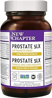 New Chapter Prostate Supplement - Prostate 5LX with Saw Palmetto + Selenium for Prostate Health - 120 ct Vegetarian Capsule