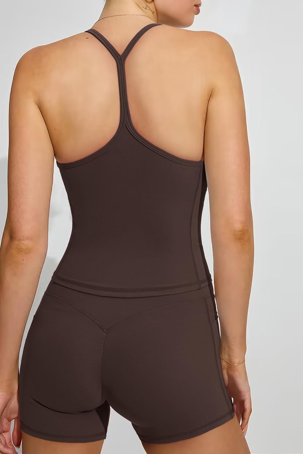 SUUKSESS Women Sexy Workout Sets Padded Sports Bra High Waisted Shorts Outfits - Image 2