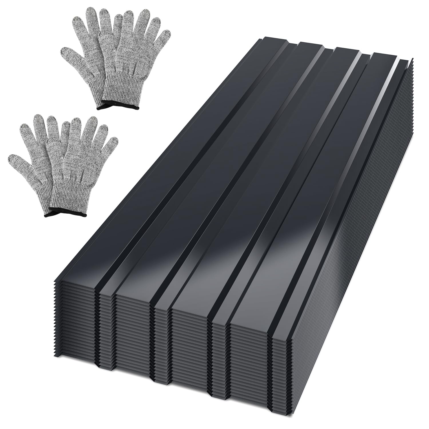 24 chapas perfiladas trapezoidales para techos, chapa de acero, 115 x 45 cm = 12 m², para techo, chapa de metal, para cobertizo, color antracita