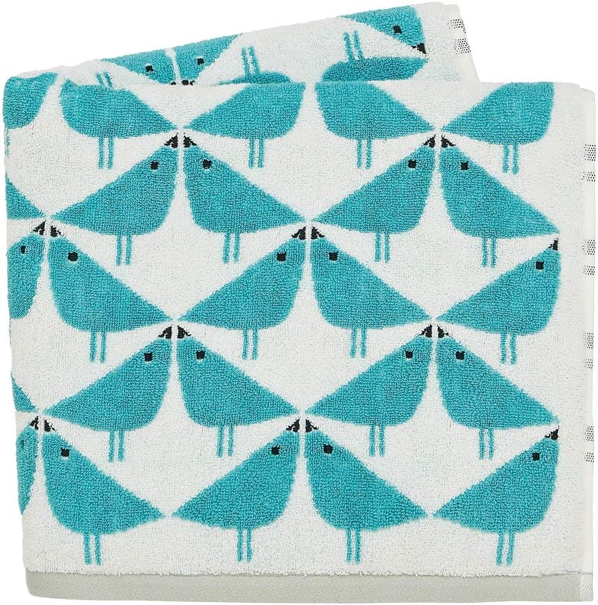 Scion Lintu Towels Bath Teal, 100% COTTON TERRY 550GRMS, 70 x 130 cm