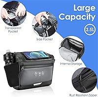 Vista 3 de WOTOW Bolsa para Manillar Delantero de Bicicleta - Bolsas de Canasta para Manillar de Bicicleta Grande Reflectante Impermeable Alforja