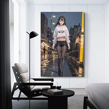 Anime Sexy Hot Girl Poster Beautiful Woman Poster Decorative Painting Canvas Wall & Art Picture Print Modern Family Bedroom Decor 12x18inch(30x45cm)