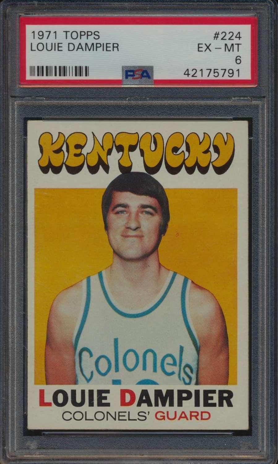 Sports Memorabilia 224 Louie Dampier RC 1971 Topps