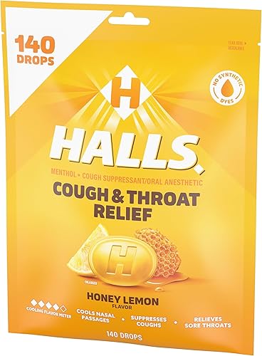 Miniatura 12 de HALLS - Caramelos para aliviar la tos, sabor a miel y limón, paquete económico, 140 caramelos