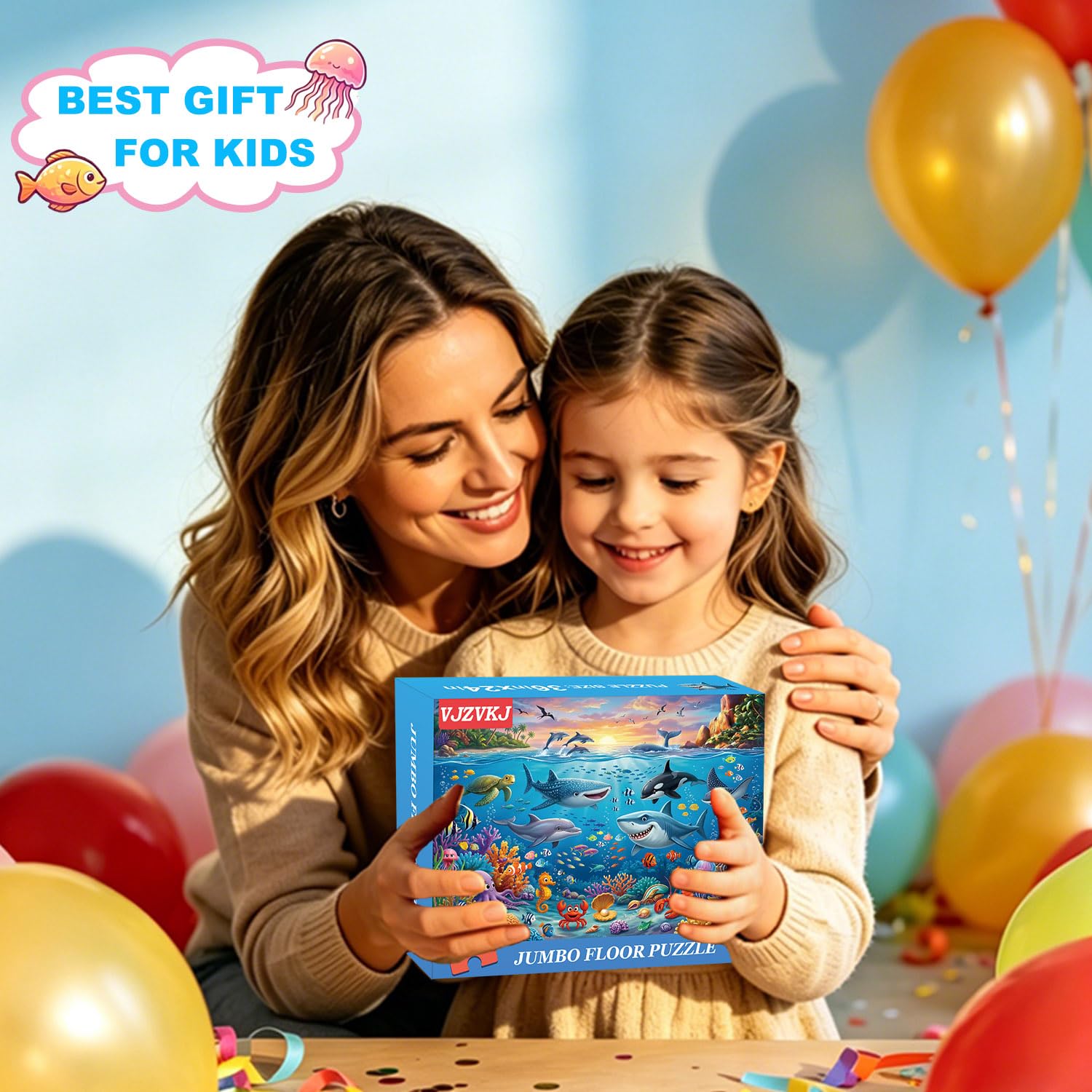 Jumbo Ocean Floor Puzzle for Kids 3-5 -7 Jumbo Ocean Floor Puzzle for Kids 3-5 -7