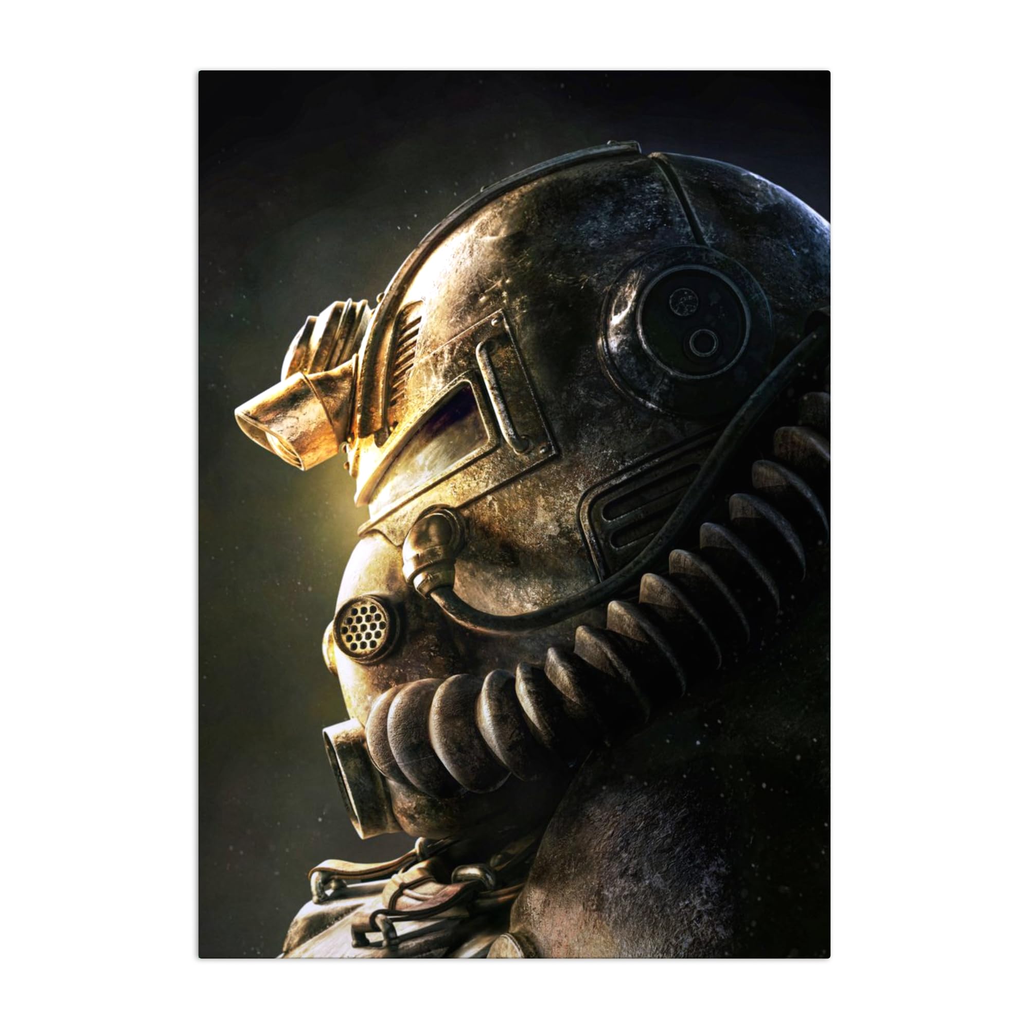 Displate - Poster In Metallo - Montato a Magnete - Fallout - T51 Helmet