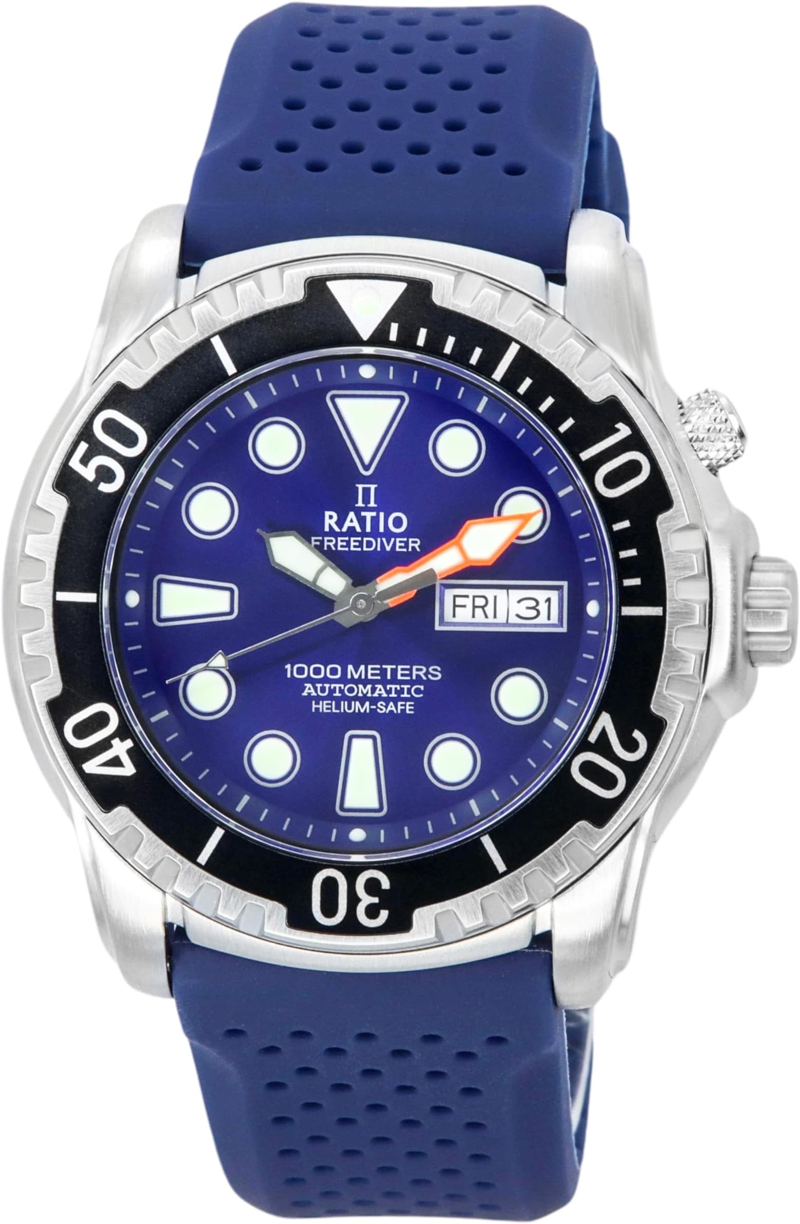 RATIO FreeDiver Helium-Safe Dive Watch Sapphire Crystal Automatic Diver Watch 1000M Water Resistant Diving Watch for Men