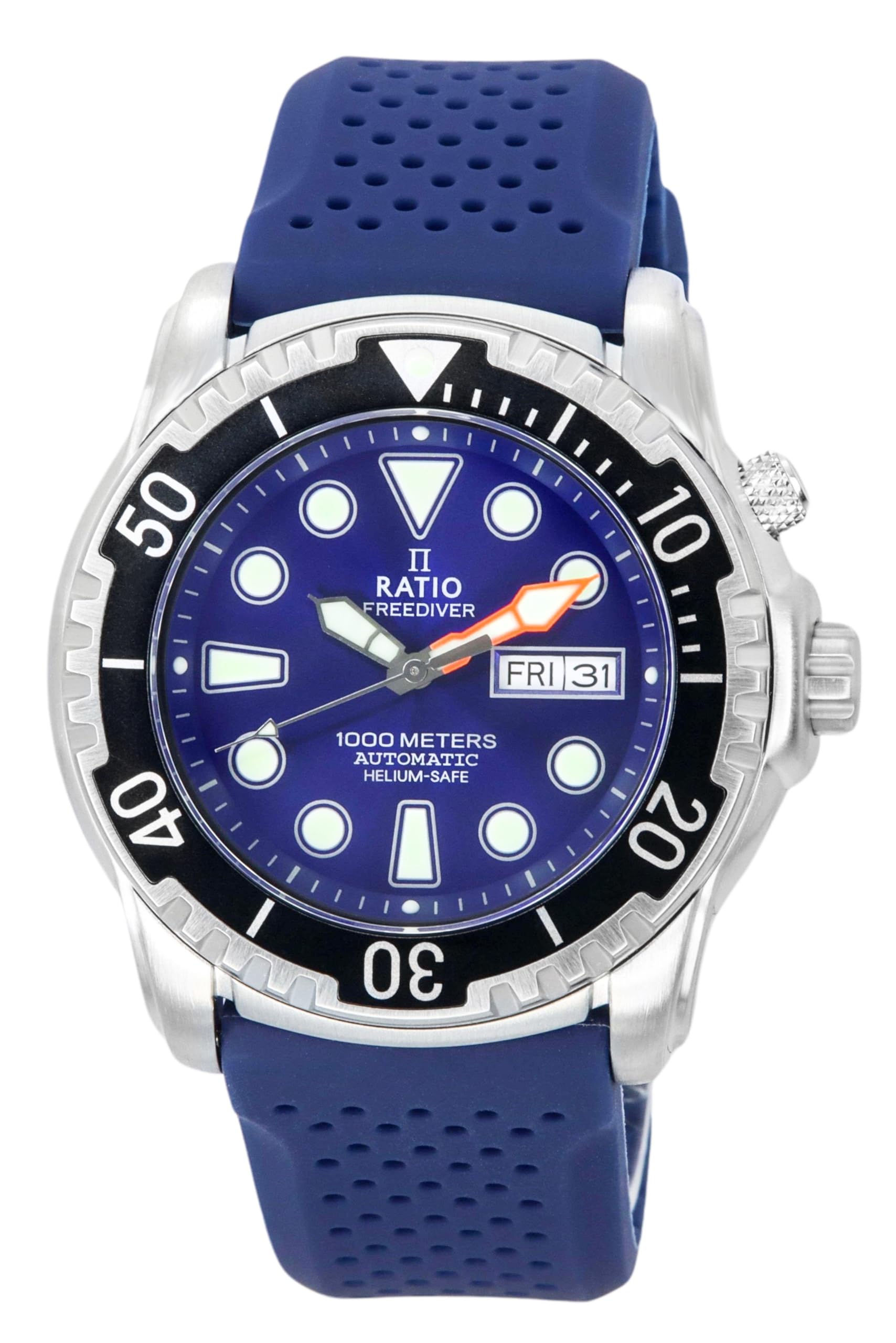 RATIO FreeDiver Helium-Safe Dive Watch Sapphire Crystal Automatic Diver Watch 1000M Water Resistant Diving Watch for Men