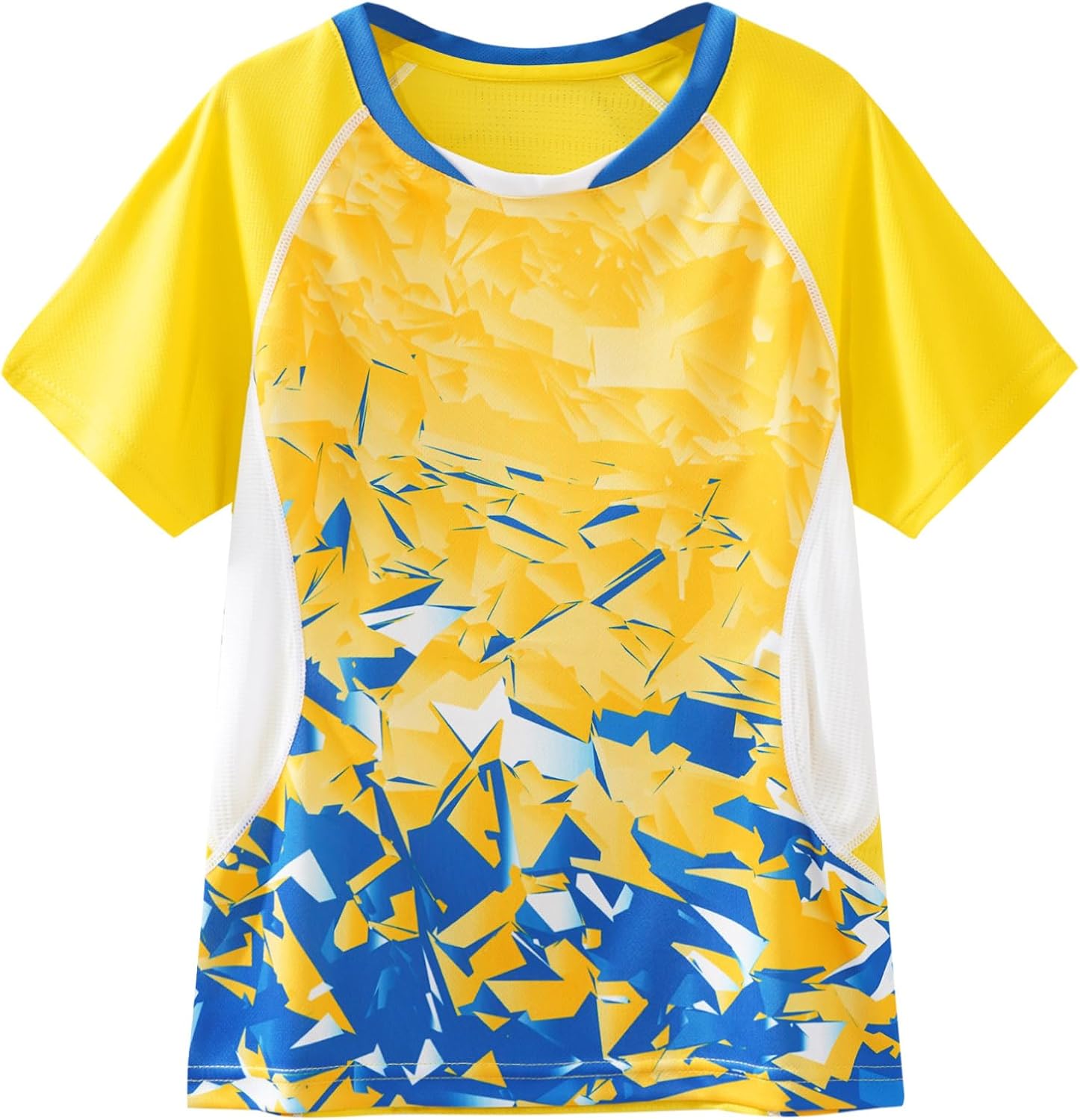 Kids Boys Girls Short Sleeve Clothes Graphic Print T-Shirt Round Neck Quick Dry Gym Running Shirts