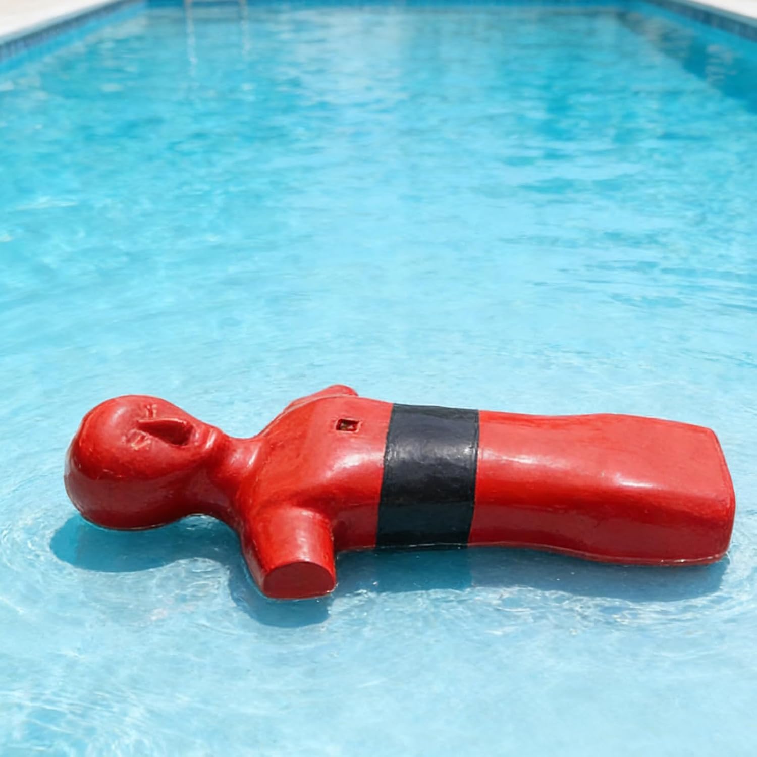Pool Lifesaving Training Dummy, PE Water Rescue Model with Water Injection Holes, Quick Fill & Drain for Swimming Rescue & Fire Drill Practice