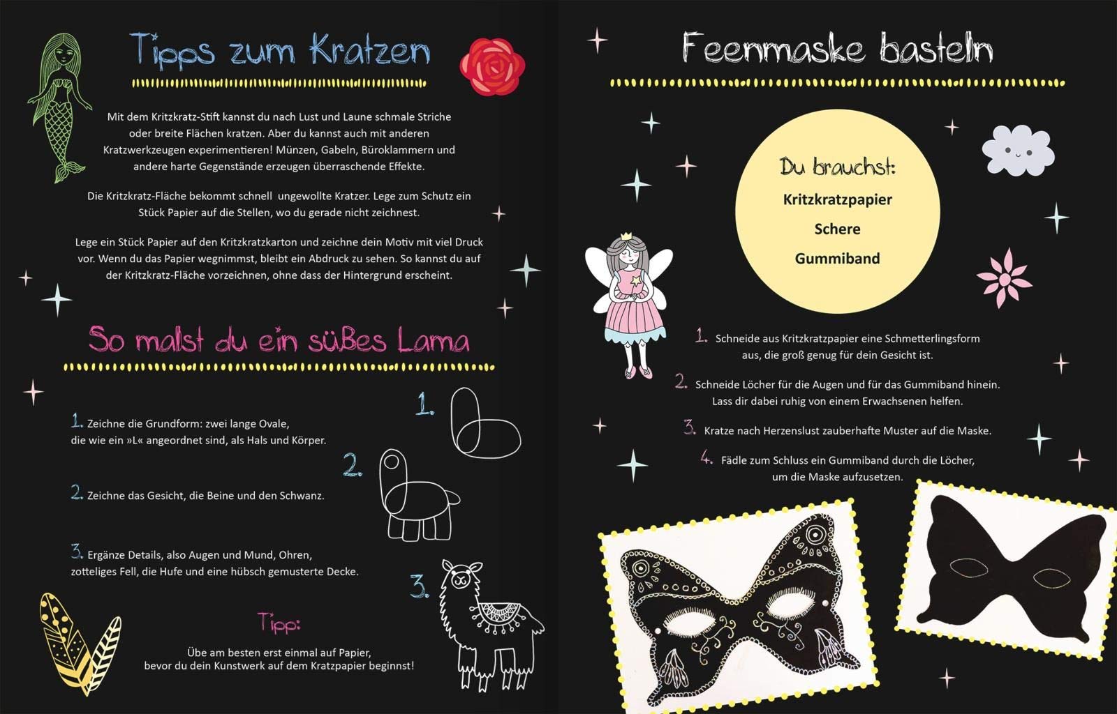Mein großes Kritzkratz-Set - Für Mädchen: Mit Holzstift, Schablonen und tollen Bastelideen