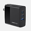 Omnicharge USB C Charger, 65W 3 Port Foldable USB C Wall Charger, Fast PD GaN Charger Adapt for MacBook ProAir, Smartphone,Tablet,PC