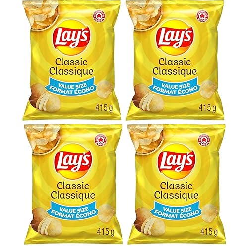 Lay's Classic papas fritas, 415 g14.6 oz (paquete de 4) enviadas desde Canadá
