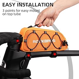 ROCKBROS Top Tube Bike Bag Bicycle Front Frame Bag Top Tube Bag Bike Accessories Pouch Compatible with iPhone 14/13/12 Pro Galaxy S22/S21 (STYLE 4)
