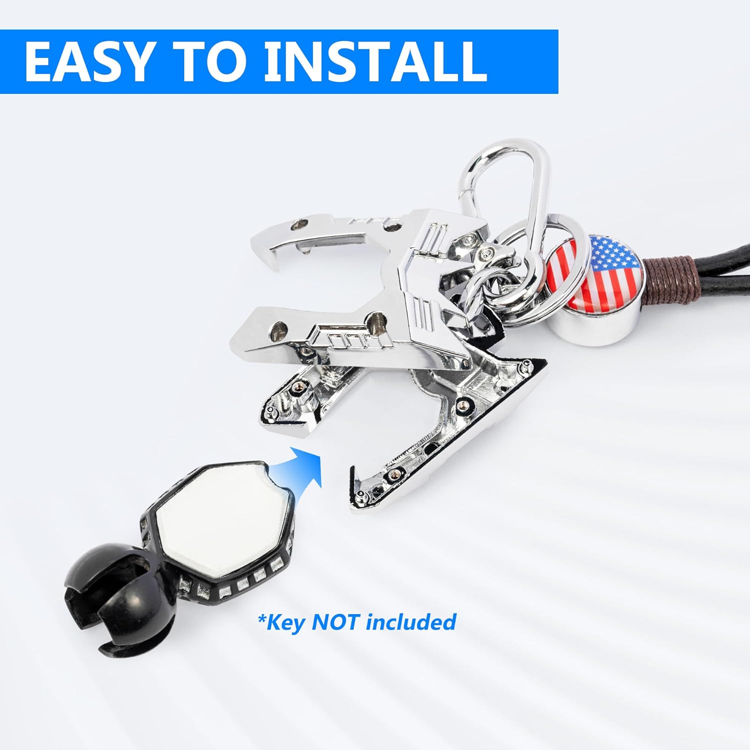 Key Fob Holder Sporty Key Shell Ignition Key Cover with Leather Lanyard Keychain For Can Am Ryker Models Accessories